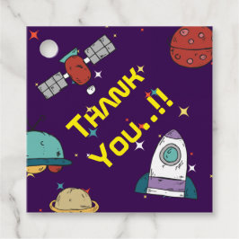 WeltraumGeburtstagsfeier Geschenkanhänger