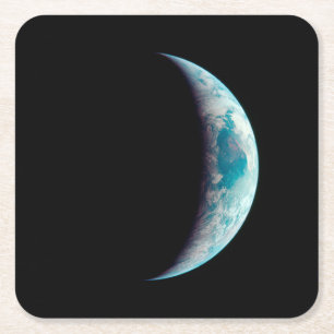 Weltraumgeek auf der Erde Rechteckiger Pappuntersetzer