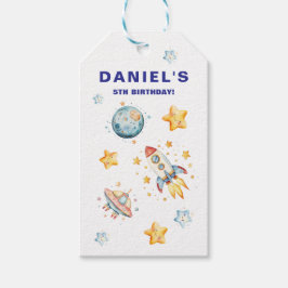 Weltraumgewohnte Geburtstagspartei des Raketenschi Geschenkanhänger