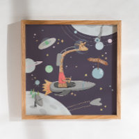 Weltraumgiraffe für den kleinen Jungen. Kinderzimm