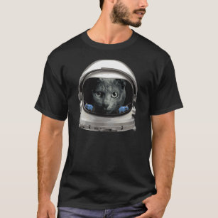 Weltraumhelm-Astronautenkatze T-Shirt