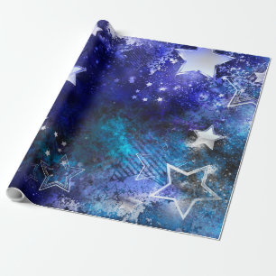 Weltraumhintergrund mit Sternen Geschenkpapier