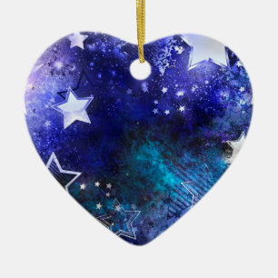 Weltraumhintergrund mit Sternen Keramik Ornament