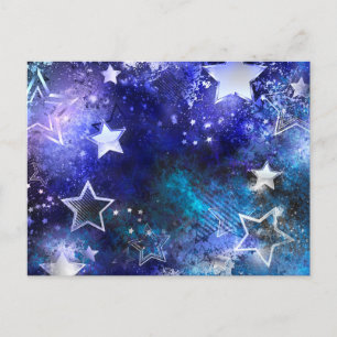 Weltraumhintergrund mit Sternen Postkarte