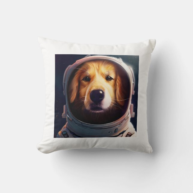 Weltraumhund Kissen (Vorderseite)