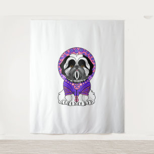 Weltraumhund Lover Design Wandteppich