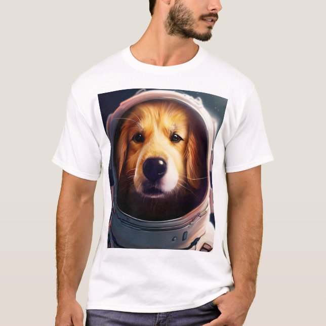 Weltraumhund T-Shirt (Vorderseite)