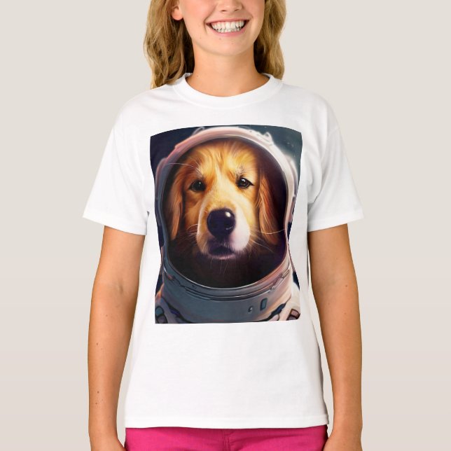 Weltraumhund T-Shirt (Vorderseite)