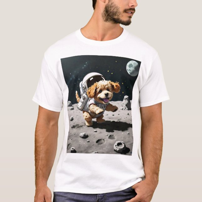 Weltraumjunge, Entdecker, Liebe mein Haustier T-Shirt (Vorderseite)