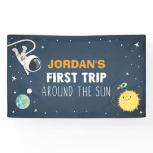 Weltraumjunge zum ersten Geburtstag Astronautin