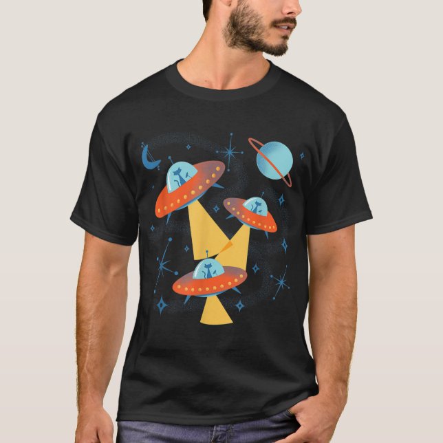Weltraumkadetten aus dem Atomzeitalter in Retro Fl T-Shirt (Vorderseite)