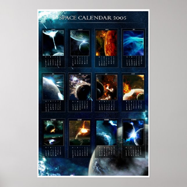 Weltraumkalender 2005 poster (Vorne)