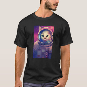 Weltraumkatze Astronaut Süße Katze Galaxie T-Shirt
