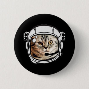 Weltraumkatze Button