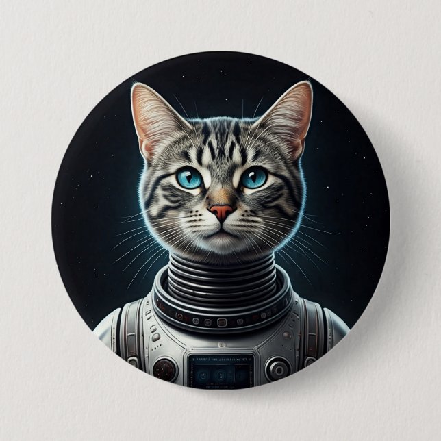 Weltraumkatze Button (Vorderseite)