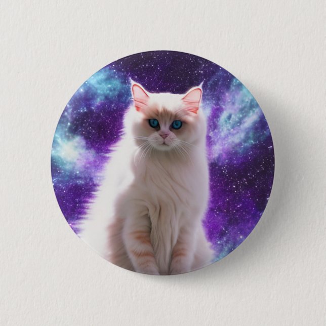 Weltraumkatze Button (Vorderseite)