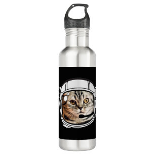 Weltraumkatze Edelstahlflasche