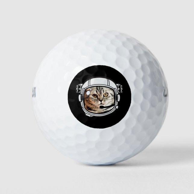 Weltraumkatze Golfball (Vorderseite)