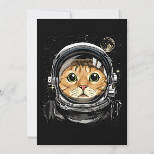 Weltraumkatze Kitty Astronaut Tierschaum Galaxie Save The Date