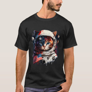Weltraumkatze Kitty Astronaut Tierschaum Galaxie T-Shirt
