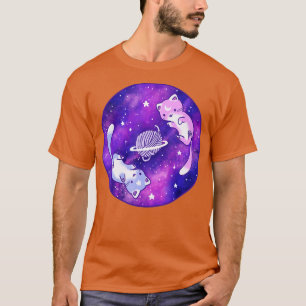 Weltraumkatze Kitty Astronaut Tierschaum Galaxie T-Shirt