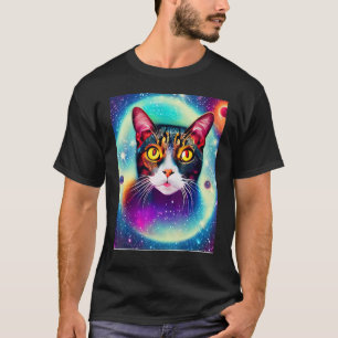 Weltraumkatze Kitty Kitten in Katze Art 3 T-Shirt