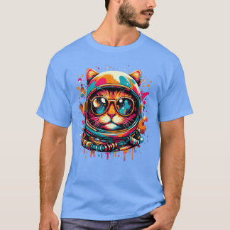 Weltraumkatze Lustige Kosmische Astronautenkatze C T-Shirt