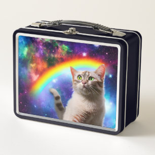 Weltraumkatze Metall Brotdose