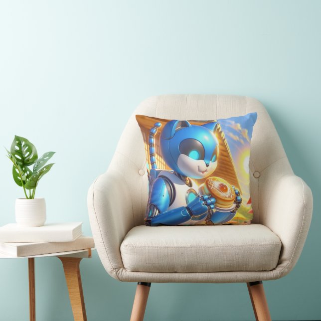 Weltraumkatze mit Donut  Kissen (Stuhl )