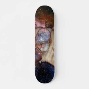 Weltraumkatze mit Sonnenbrille Skateboard