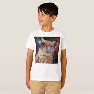 Weltraumkatze mit Sonnenbrille T-Shirt