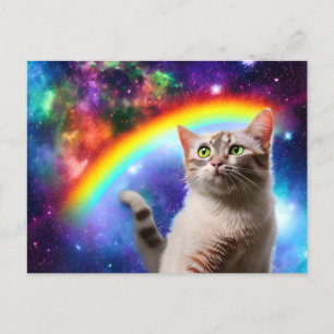 Weltraumkatze Postkarte