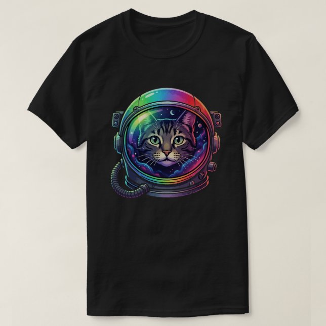 Weltraumkatze T-Shirt (Design vorne)