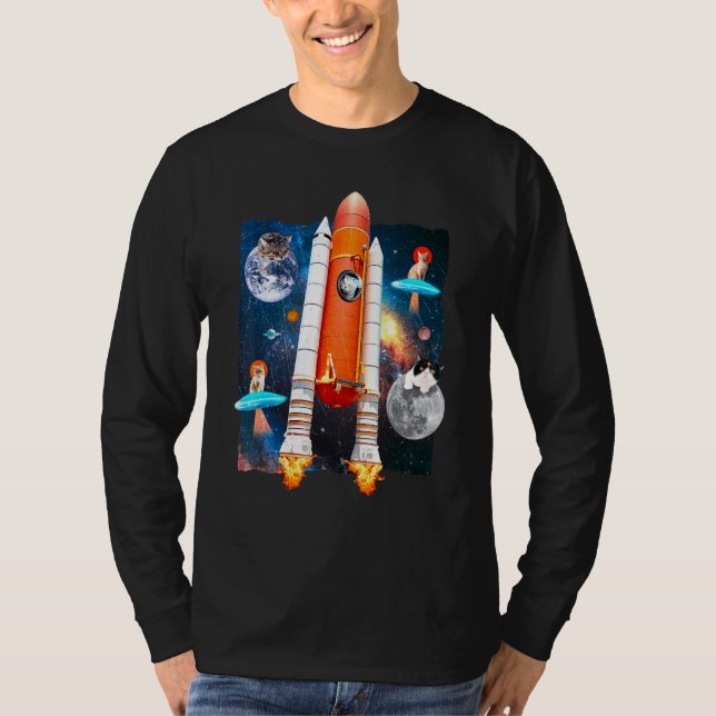 Weltraumkatze T-Shirt (Vorderseite)