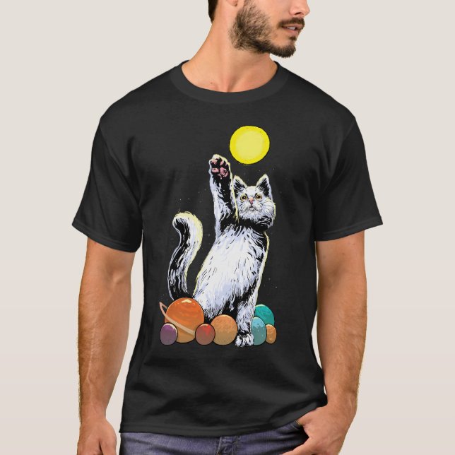 Weltraumkatze T-Shirt (Vorderseite)