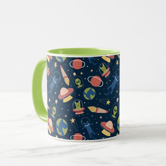 Weltraumkatzen Tasse (Vorderseite Links)