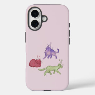 Weltraumkatzen Whimsical Space Cat Lustige Sci-Fi iPhone 16 Hülle