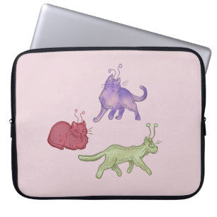 Weltraumkatzen Whimsical Space Cat Lustige Sci-Fi Laptopschutzhülle