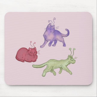 Weltraumkatzen Whimsical Space Cat Lustige Sci-Fi Mousepad