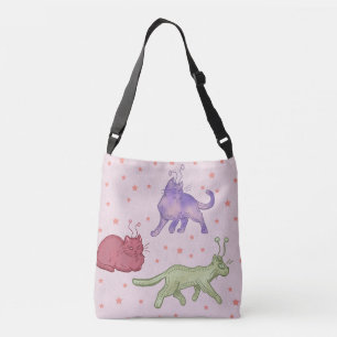 Weltraumkatzen Whimsical Space Cat Lustige Sci-Fi Tragetaschen Mit Langen Trägern