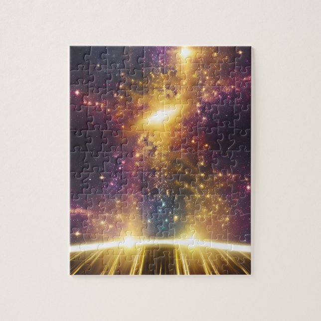Weltraumlandschaft: Kosmischer helfender Star Puzzle (Vertikal)