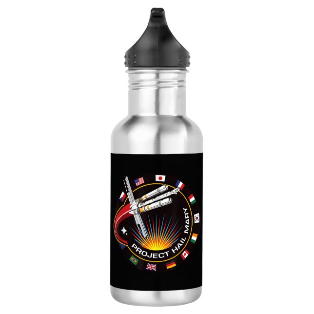 Weltraummissionsabzeichen Edelstahlflasche (Rechts)