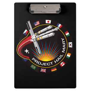 Weltraummissionsabzeichen Klemmbrett