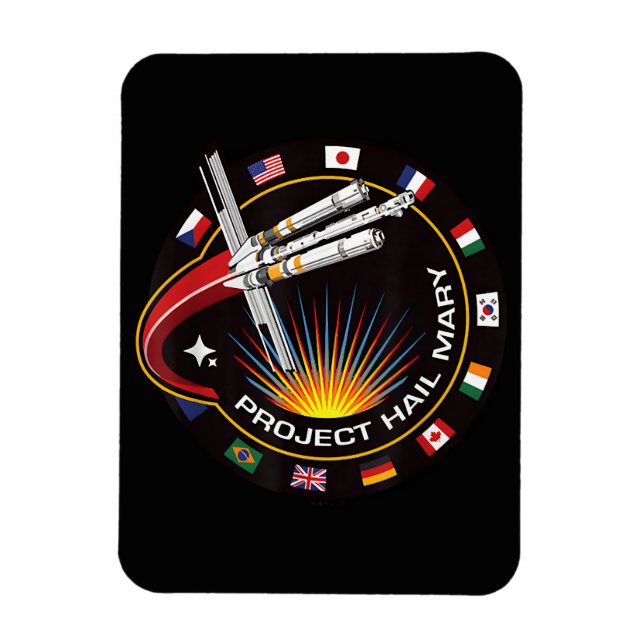 Weltraummissionsabzeichen Magnet (Vertikal)