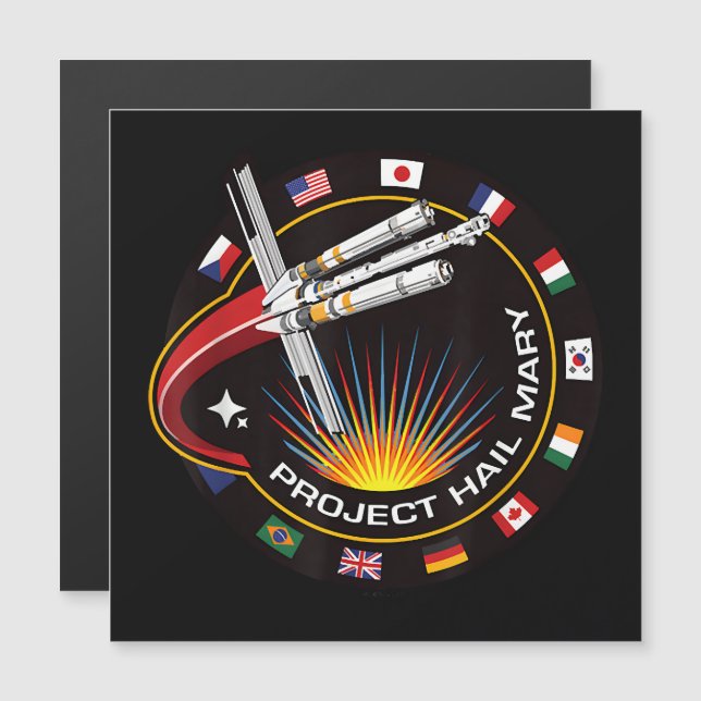 Weltraummissionsabzeichen Magnetkarte (Vorne/Hinten)