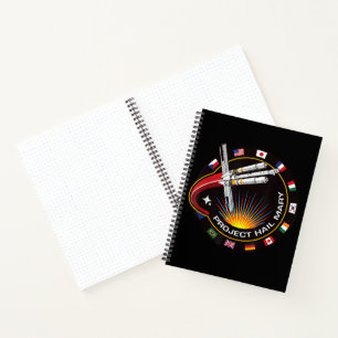 Weltraummissionsabzeichen Notizbuch