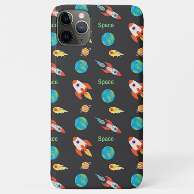 Weltraummuster auf schwarz Case-Mate iPhone hülle (Rückseite)