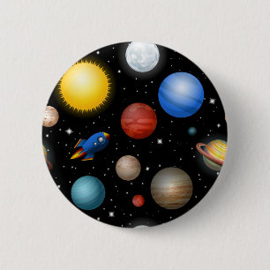 Weltraummuster Button