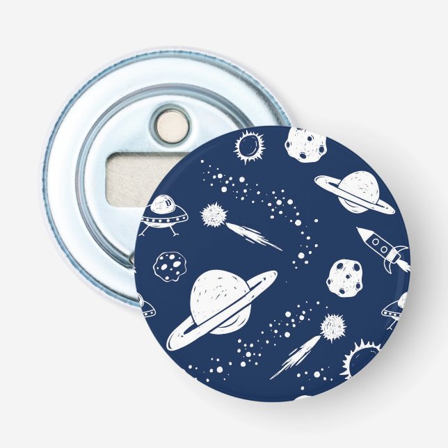 Weltraummuster Flaschenöffner (Vorderseite)