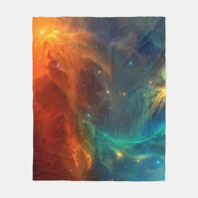 Weltraummuster Fleecedecke (Vorderseite)